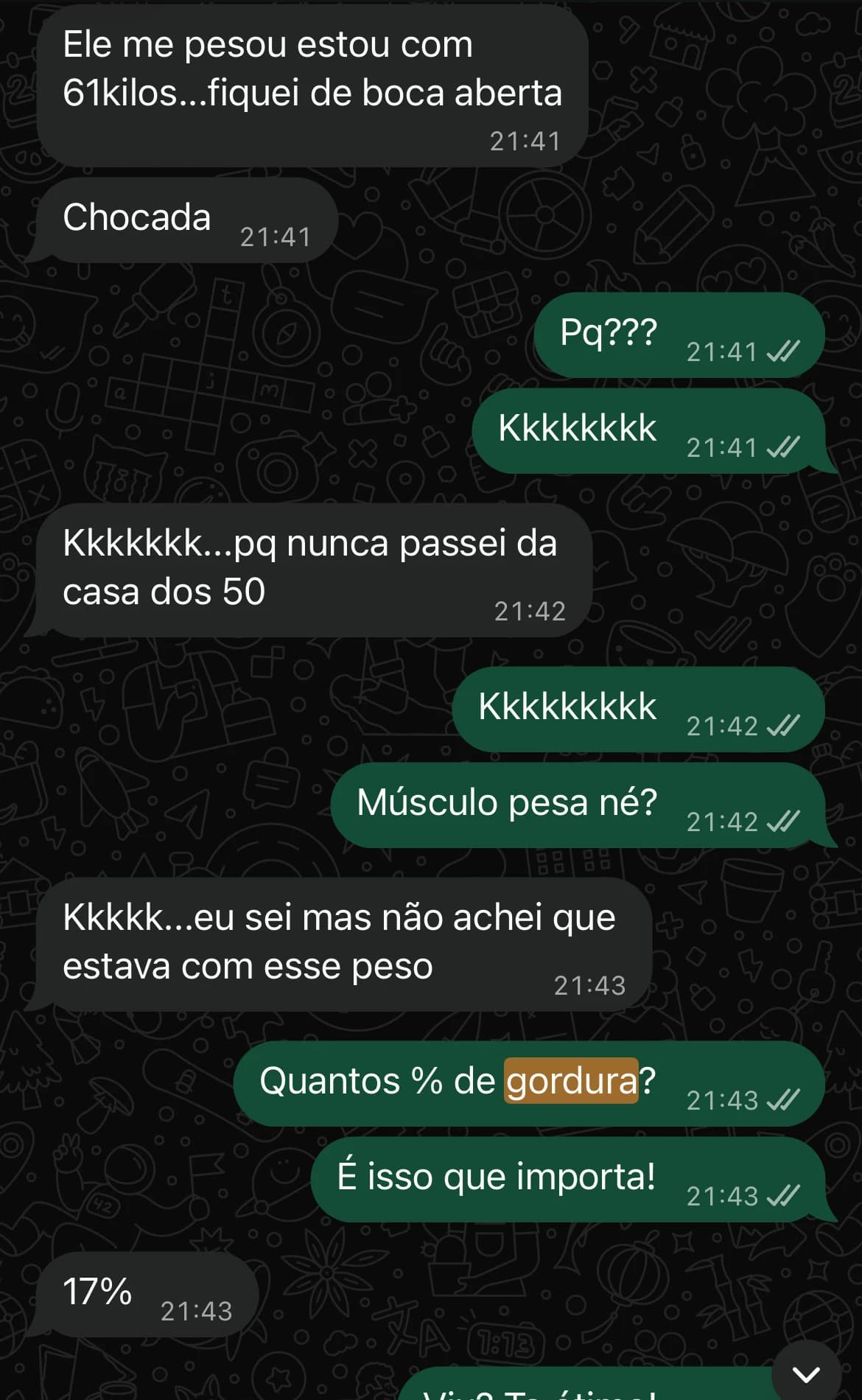 Captura anonimizada de um relato de aluna 2