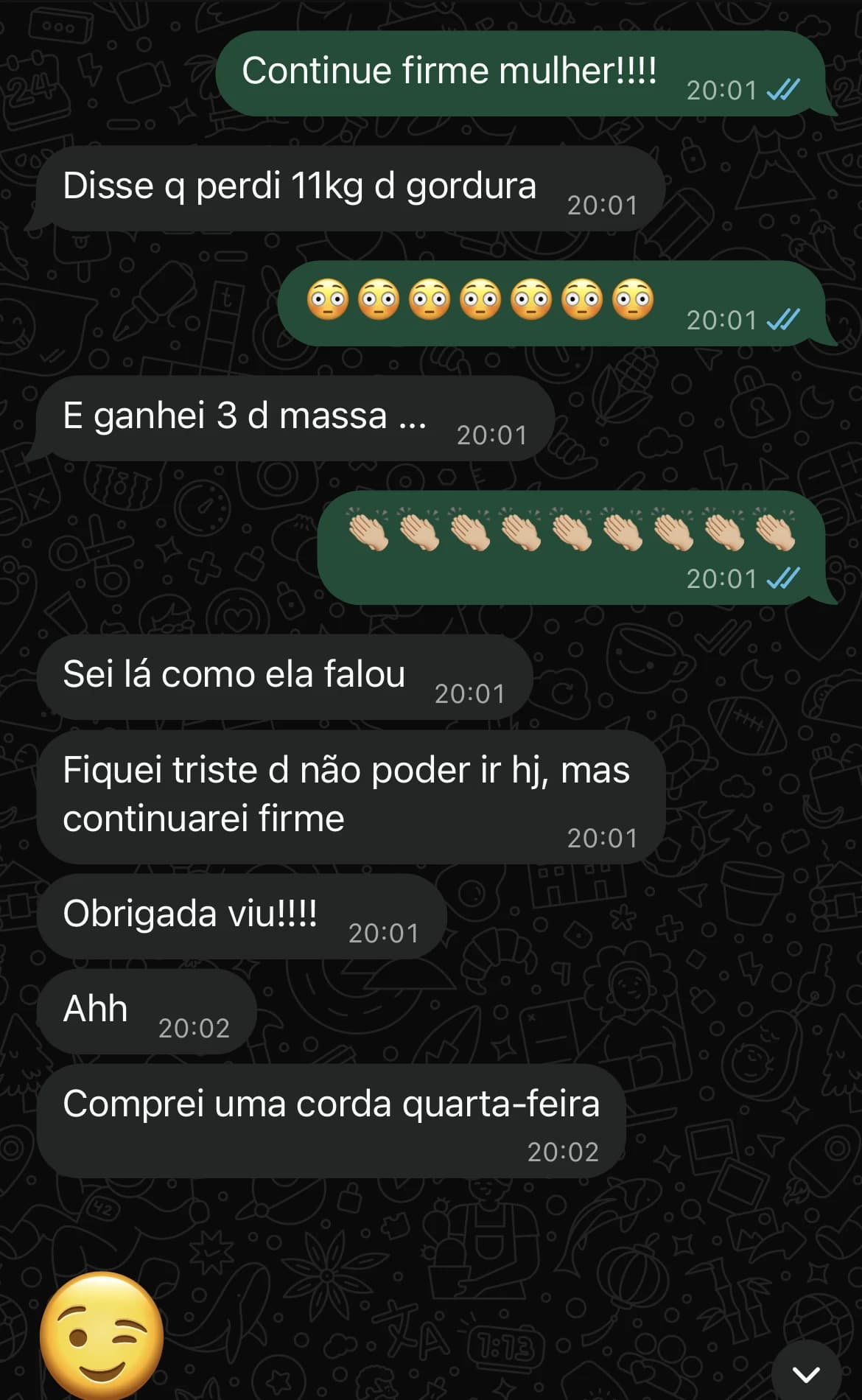 Captura anonimizada de um relato de aluna 4